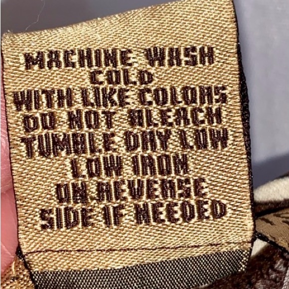 Notations Brown and Cream Geometric Dress Twisted V-neck 3/4 Sleeve Women’s XL - Picture 4 of 8